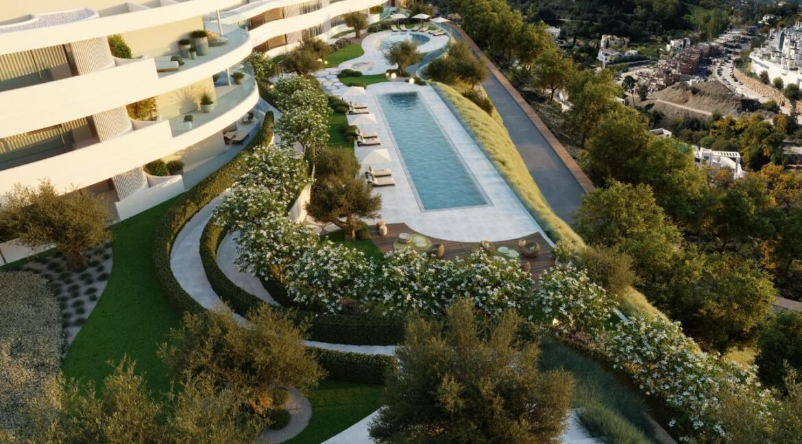 the view Marbella communal pool