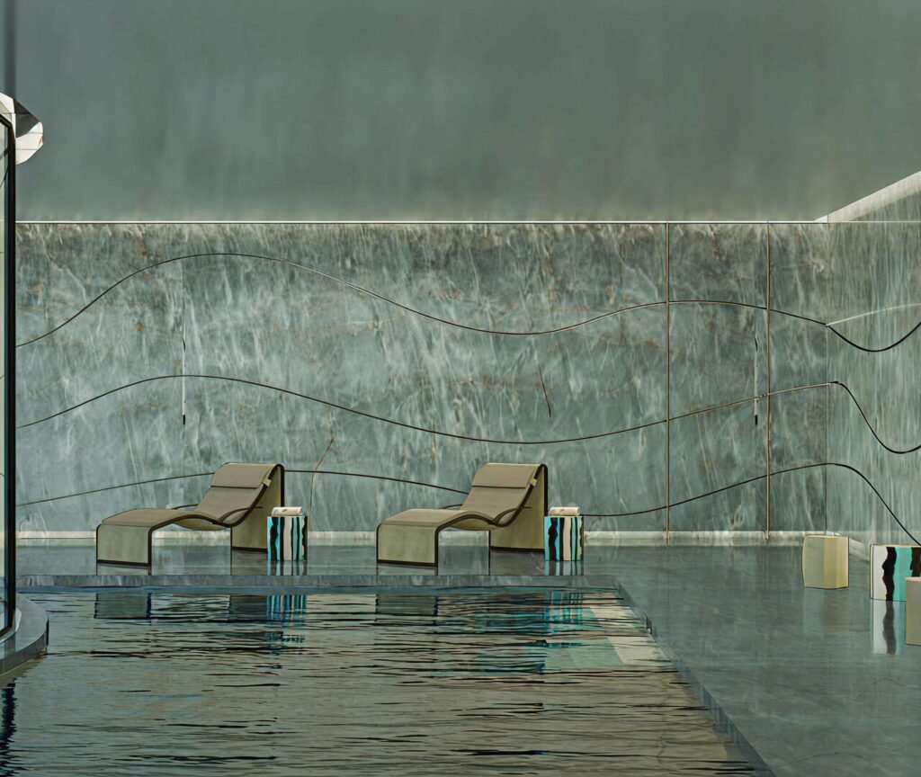 Spa with hydrothermal circuit at Armani Residences Marbella, Nagüeles