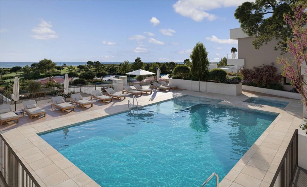 Communal pool at KALA Residences, El Higuerón, Fuengirola