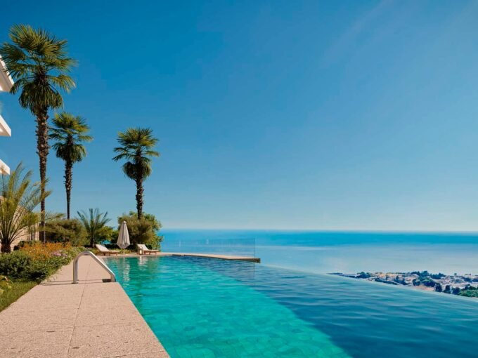 Infinity pool facing the Mediterranean at Lomas Unique, Fuengirola