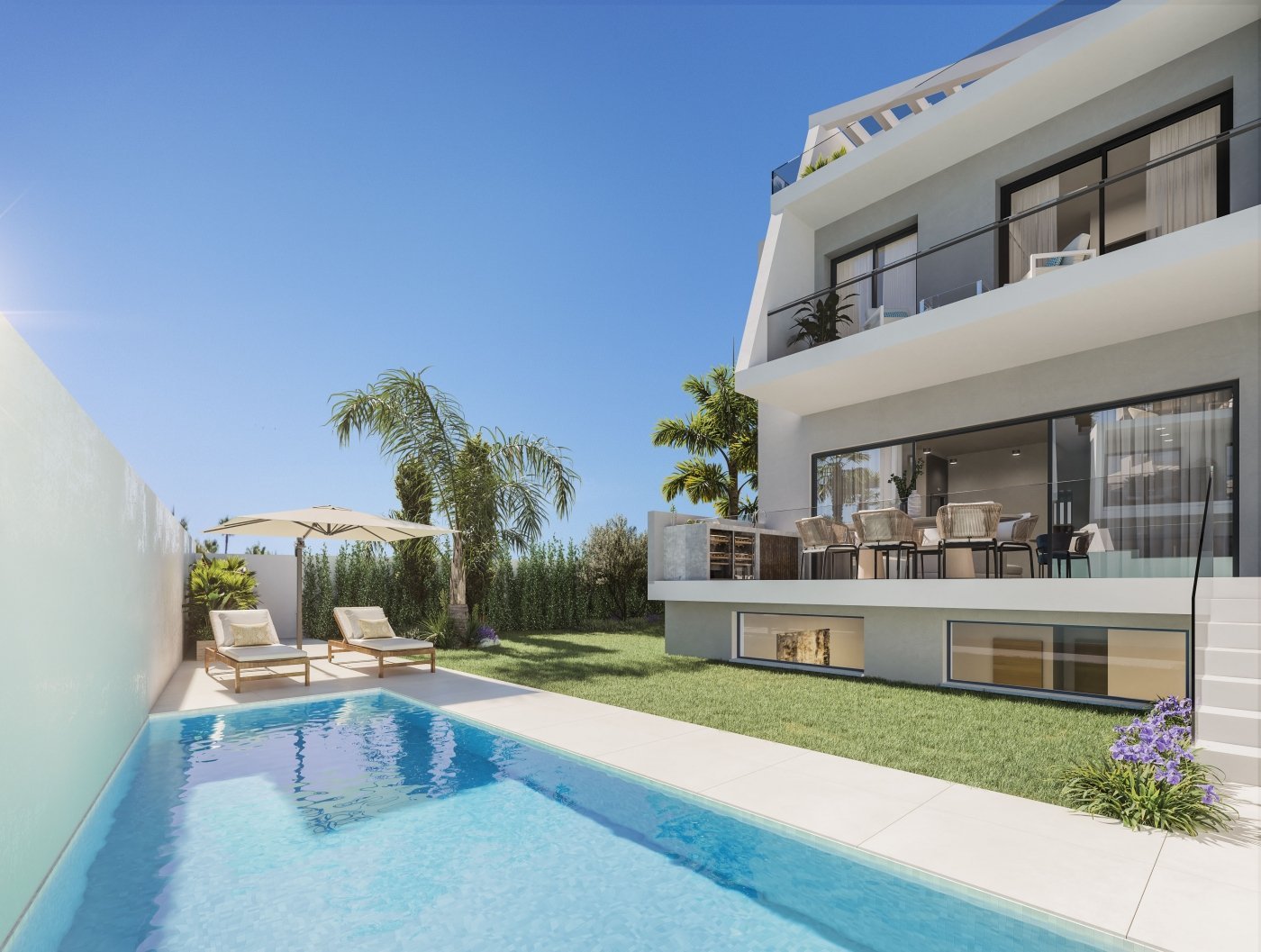 Villa with private pool and garden at Eleven41, Estepona